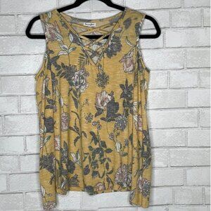 Love Fire Cold Shoulder Yellow Floral Long Sleeve